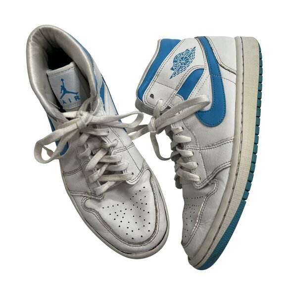 Nike Shoes - Air Jordan 1 Mid Leather Sneakers in UNC